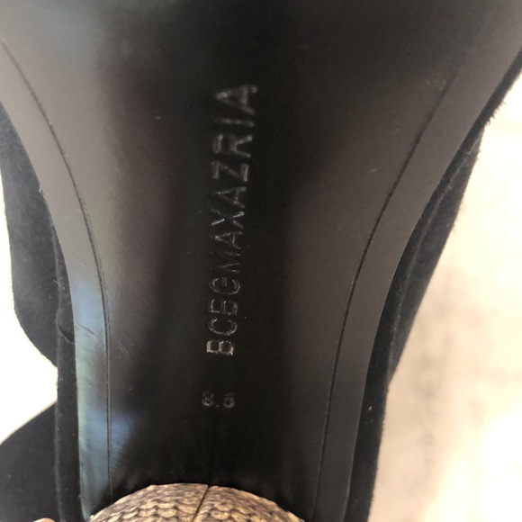 BCBG Max Azaria black suede and snakeskin sandal - Picture 7 of 7